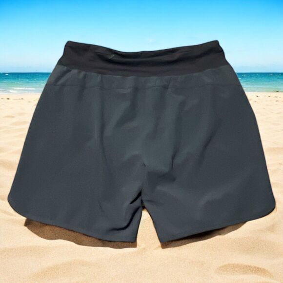 Libin Women’s XL Athletic Running Shorts Gray Stretch w/ Phone Pocket NWT - Picture 2 of 3